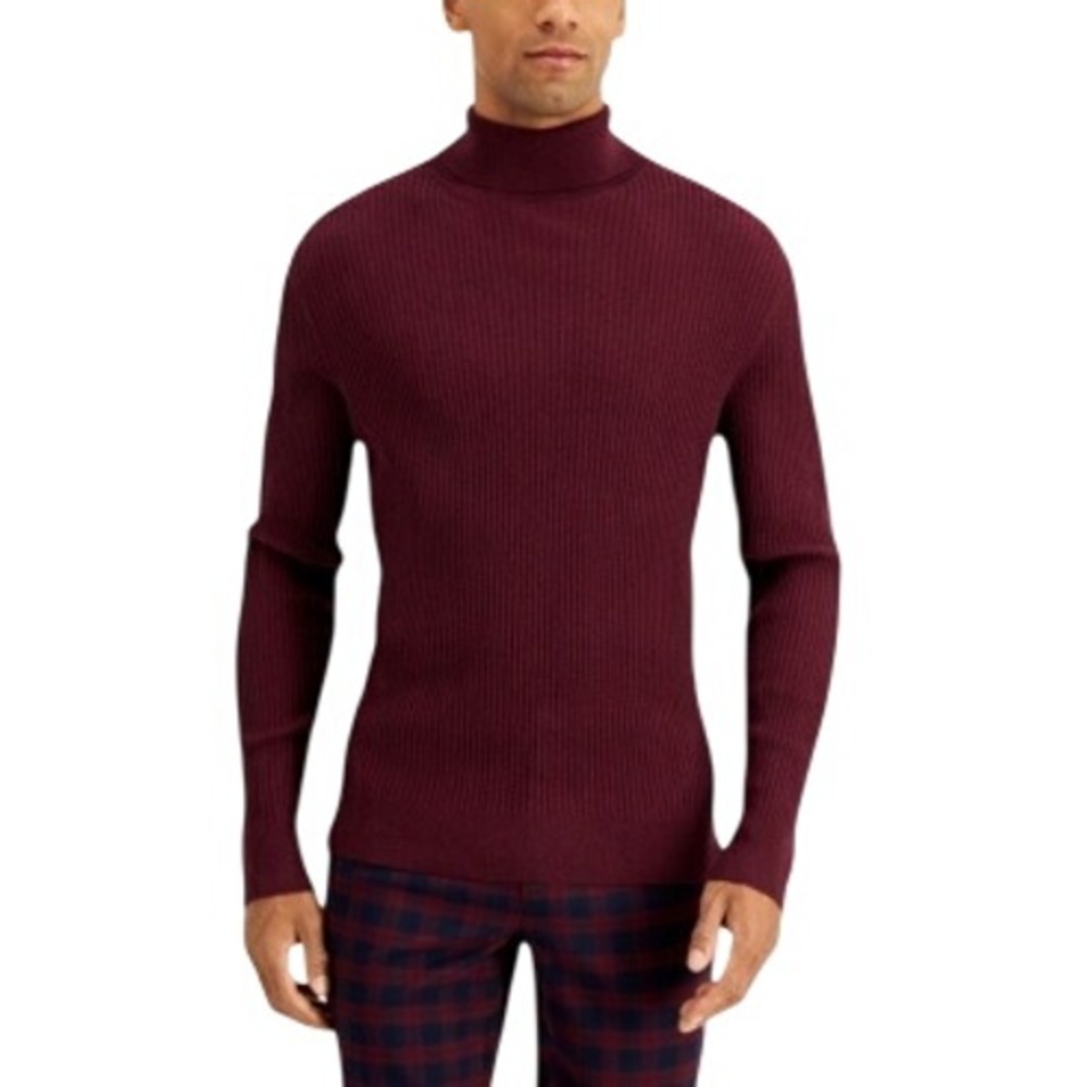 474. INC Men's Ribbed Long Sleeve Turtleneck Sweater Red Size XXL Classic